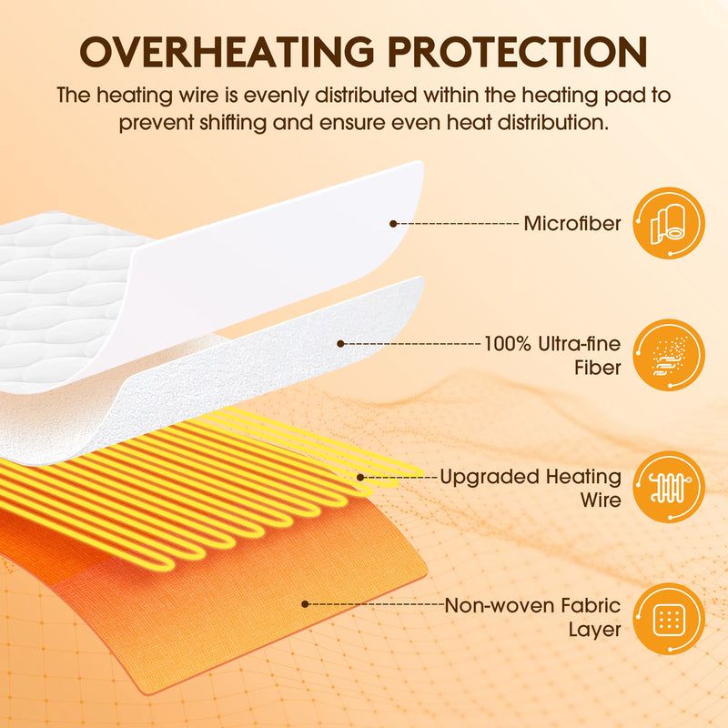Heated Mattress Pad, 9 Heat Settings