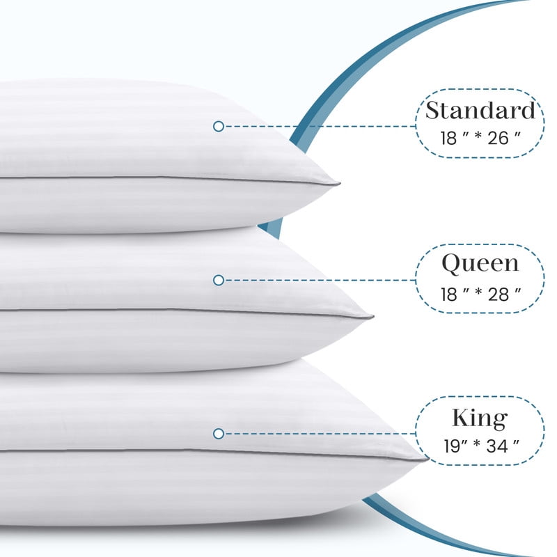 Vccoem Pillows Queen Size Set of 2, Bed Pillows for Side, Back and Stomach Sleepers, Super Soft Down Alternative Filling, Luxury Fluffy Hotel Quality and Machine Washable, 28 x 18 inches